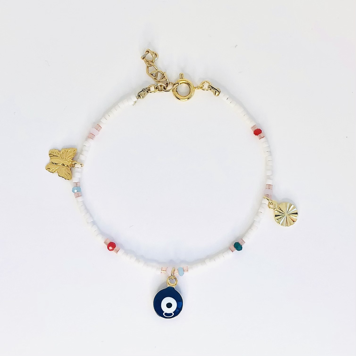 Bracelet Miyuki Oeil - Ivoire et Papillon  