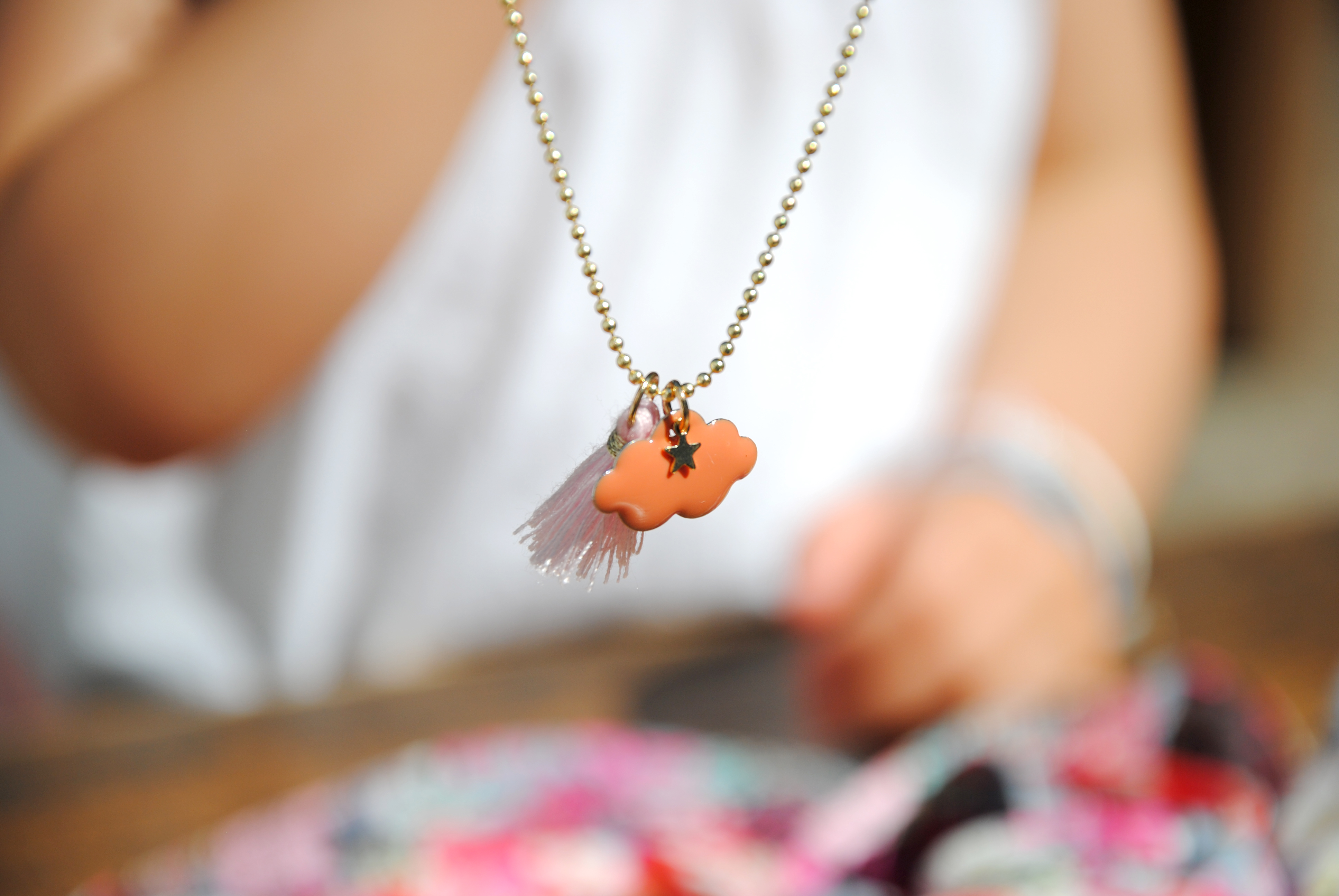 Collier GUSTAVE Bleu ciel  